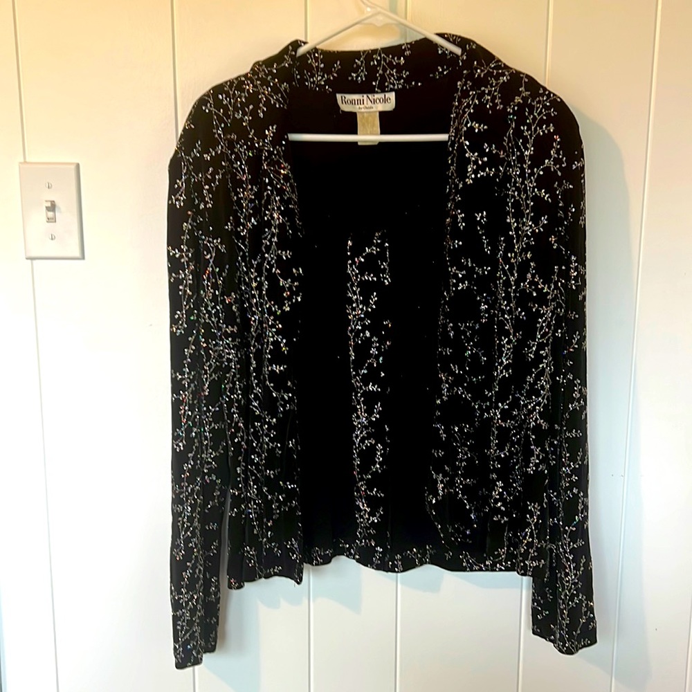 Long sleeved beaded cover up
